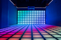 Panneau de sol interactif LED actif 30x30cm, tuiles lumineuses RGB pour enfants et adultes, salle de jeux d'arcade intérieure
