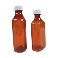 Bouteille en plastique personnalisée avec étiquette, avec bouchon résistant aux enfants CRC, pour le pré-emballage de sirop