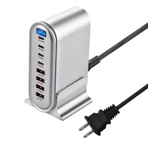 240W GaN High-Power Desktop Charging Station Multi-Ports Fast Charging Adapter 4U4C Travel Block Charger with Digital Display - Product Image 2
