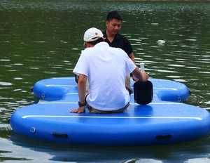 Plataforma Inflable para Pickleball, Cancha de Pickleball Inflable con Tecnología Drop Stitch, Cancha de Pádel Flotante Portátil para Jardín o <span class=keywords><strong>Piscina</strong></span> - Product Image 5