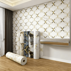 Carreaux muraux autocollants imperméables en marbre <span class=keywords><strong>pour</strong></span> salle de bain, toilettes, salon, fond de télévision, cuisine - Product Image 1
