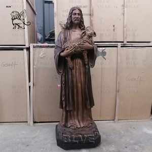 Statue de Jésus du Christ Rédempteur en bronze grandeur nature, lieu sacré religieux, cour de l'église BLVE, Rio de Janeiro - Product Image 6