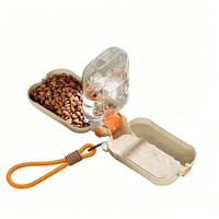 Vansity Nouvelle Bouteille d'Eau de Voyage pour Animaux de Compagnie, Chien et Chat, 2 en 1, Bouteille d'Eau Pliable pour Chien et Bols pour Nourriture