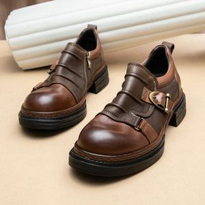Men's Autumn Office Career Casual <b>Shoes</b> Fashionable New Style Handmade Uniquely Designed Party <b>Shoes</b> Height Increasing Rubber - Product Image 1