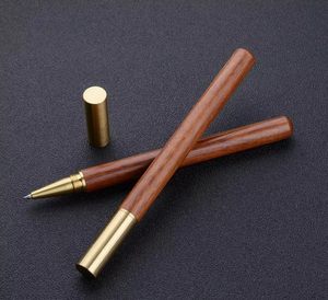 Rosewood &amp; Ebony Wood Promotional Fountain <strong>Pen</strong> with 0.5mm Tip Black Ink Custom Logo Printing - Product Image 1