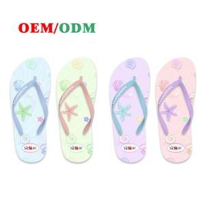 Tongs personnalisées Nicecin à imprimé méduse pour femmes, motif vie marine néon, sandales de plage, chaussons souples en caoutchouc PE, OEM ODM - Product Image 2