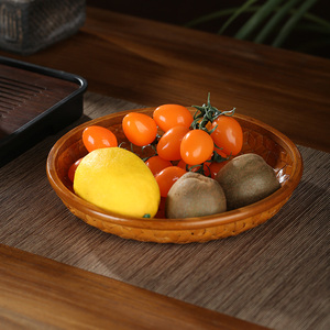 Ambachtelijke Geweven Fruitschaal-Natuurlijke Bamboe Serveerschaal Met Modern Ontwerp Voor Feestvoedsel En Huisdecoratie - Product Image 2