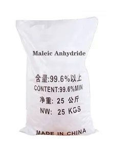 Suministro DE FÁBRICA DE China Ma anhídrido maleico 99.5% para materia prima química de resina no saturada CAS No. 108-31-6