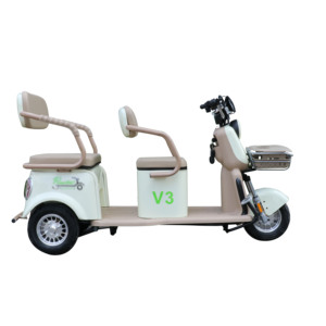 รถสามล้อสำหรับผู้ใหญ่ 48v 500w มอเตอร์ไร้แปรงถ่าน โครงเหล็ก แบบเปิด 2 ที่นั่ง รับน้ำหนัก 100-200 กก. รุ่น V3 เปิด - Product Image 4