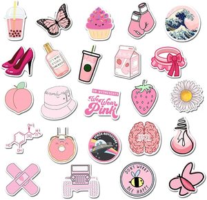 Miếng Dán Màu Hồng Đáng Yêu Chống Thấm Nước Vinyl Cho Trẻ Em Hợp Thời Trang Máy Tính Ván Trượt Hành Lý Miếng Dán Đề Can Dễ Thương - Product Image 2