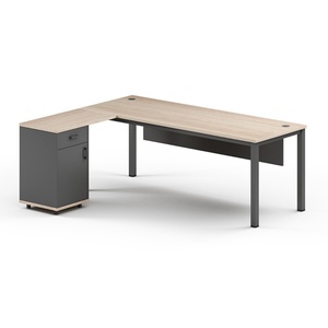 Modern China Office Furniture Convertible MDF Wooden L-Shape Office <b>Desk</b> and Side <b>Table</b> Escritorio De Oficina - Product Image 6