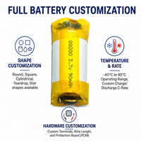 Batterie cylindrique 90 mAh, cellule CB UN38.3 MSDS IEC62133, petite batterie au lithium en pochette 3,7 V, batterie 08200
