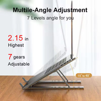 Nouveau modèle 2026 GM-01 – Support de bureau ergonomique portable et pliable en alliage d'aluminium, réglable en hauteur et multi-positions pour ordinateur portable