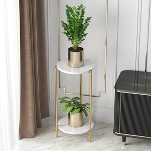 Support de <span class=keywords><strong>plante</strong></span> en marbre doré, décoration de maison moderne du milieu du siècle, support de Pot de fleur d'intérieur en <span class=keywords><strong>fer</strong></span> forgé, support de <span class=keywords><strong>plante</strong></span> en métal - Product Image 4