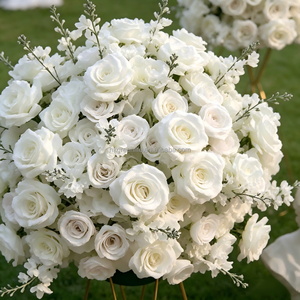 Arrangement de fleurs artificielles de roses simulées luxueuses pour la Saint-Valentin, Pâques, mariages, hôtels, décoration de table - Product Image 3