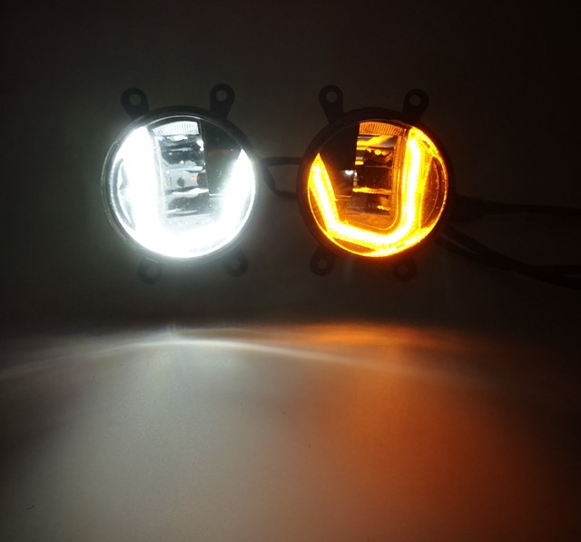 3-IN-1 Functions Auto LED DRL Daytime Running Light Car Projector Fog Lamp signal Light for Suzuki Grand Vitara 2007 - 2012