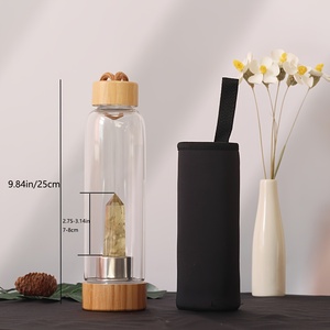 Bouteille d'eau en acier inoxydable avec revêtement en bambou, artisanat en <span class=keywords><strong>cristal</strong></span> en gros, logo personnalisé, possibilité <span class=keywords><strong>de</strong></span> production d'impression <span class=keywords><strong>de</strong></span> logo - Product Image 3