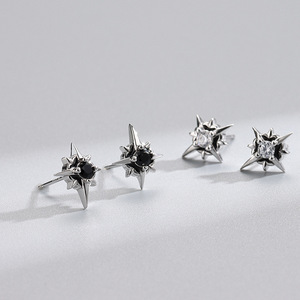 Nuovi Orecchini a Perno Delicati a Forma di Stella Polare in Argento Sterling 925 Silverbene - Product Image 4