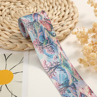 Ruban en nylon imprimé en gros, accessoires textiles, chaussures, fleurs, chapeau, fleur de tête, sangle en tissu