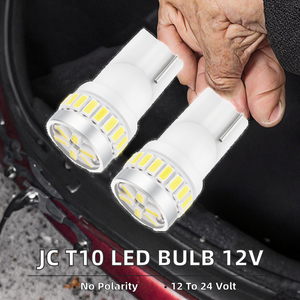 หลอดไฟ LED สำหรับท้ายรถยนต์ T10 1.5W สีขาวธรรมชาติ 12-24V ไม่มีขั้ว  อะไหล่รถยนต์ - Product Image 2