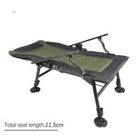 Chaise de pêche pliable d'extérieur à jambes télescopiques inclinables multi-positions