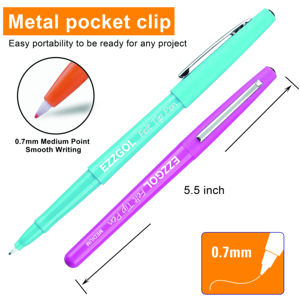 Stylo <span class=keywords><strong>feutre</strong></span> EZZGOL 35 couleurs, <span class=keywords><strong>pointe</strong></span> <span class=keywords><strong>fine</strong></span> moyenne de qualité supérieure 0,7 mm pour journal, écriture, coloriage, prise de notes, dessin - Product Image 2