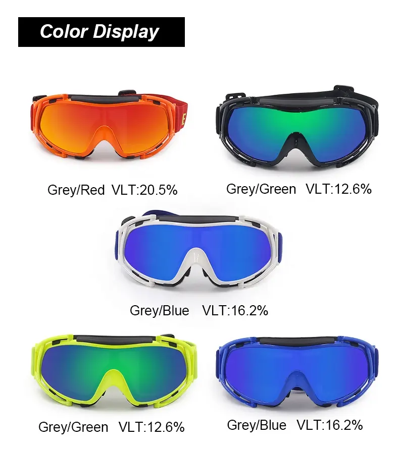 Jiepolly intercambio personalizado magnético Uv400 deportes esquí gafas al aire libre a prueba de viento diseño motocicletas ciclismo gafas