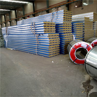 Panneau sandwich en laine de roche ignifuge de qualité A pour salle blanche pharmaceutique, largeur 1150 mm, panneau mural insonorisant à jointement par embout.