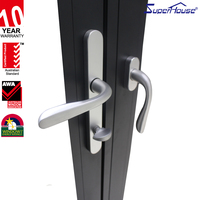 Superhouse Star Modèle 57 Coin Les Deux Portes Ouvertes Double Verre Aluminium Bifolding Porte Cloison