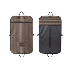 Sacs à vêtements de voyage pliants rayés de luxe avec sac de couverture de stockage de vêtement de costume Oxford de poussière de logo - Product Image 2