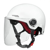 Vente directe d'usine, casque demi-face unisexe pour adultes, doublure en daim, lentille HD en PC, casque de moto, protection de la tête, casques chinois