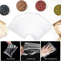 AiQInu 100 pièces de sacs refermables en polyéthylène PE 14x20cm transparents auto-scellants pour bijoux, confiseries, électronique