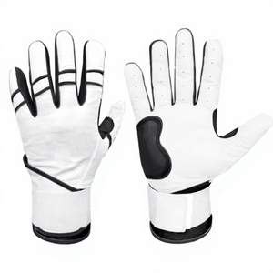 Guantes de Bateo de Béisbol y Sóftbol de Cuero Personalizados con Puño Largo para Adultos, Color y Talla Personalizables, Transpirables, para Entrenamiento, Ambidiestros - Product Image 1