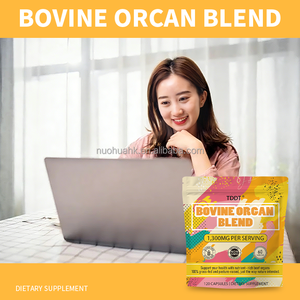 Complément Alimentaire en Capsules de Mélange d'Organes Bovins 1300mg par Portion Sans Gluten Non OGM 60 Portions 120 Capsules - Product Image 2
