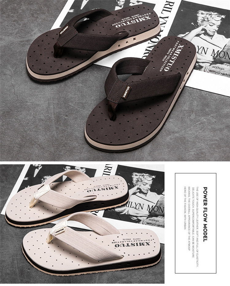 Summer Beach Slippers Custom Logo Men Flip Flops Slipper Rubber Sole EVA Men Flip-Flop