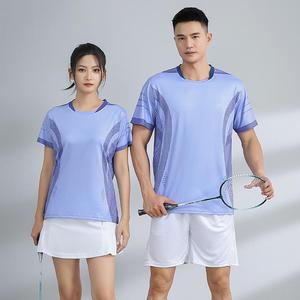 T-shirt de sport unisexe OEM en gros, séchage rapide, respirant, pour pickleball, tennis, badminton, uniforme d'entraînement d'équipe - Product Image 2
