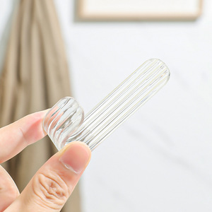 Zimoo Acrylic <b>Adhesive</b> <b>Hooks</b> Transparent Removable For Bathroom Bedroom Wall Mounting No Drill Strong Hold - Product Image 4