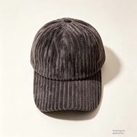 Casquette de baseball unisexe en PVC épais à 6 panneaux, style coréen, à visière large, effet amincissant, couleur unie, rayée, brodée, pour l'automne et l'hiver