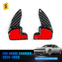 Accessoires intérieurs de voiture en fibre de carbone, palettes de changement de vitesse pour Dodge Charger 2024-2026 quatre portes / deux portes