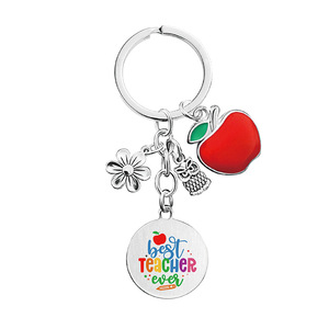 Tốt nghiệp tốt nghiệp đánh giá cao giáo viên Quà Tặng giáo viên Keychain thép không gỉ Owl Móc Chìa Khóa Bee Sakura Keyring giáo viên ngày Keychain - Product Image 5