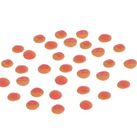 Amos 1Kg 2D Traditional Sugar Coated Sour Bulk Round Flat Shape Peach Fruit Slice Soft Gummy Candy