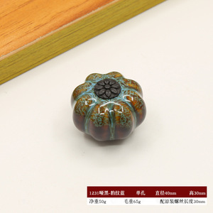 Poignées de meuble en céramique en forme de citrouille, poignées de tiroir, poignées simples pour armoires de cuisine, commodes <span class=keywords><strong>et</strong></span> penderies - Product Image 3