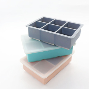 Moule à glaçons en silicone de qualité alimentaire réutilisable, facile à démouler, avec couvercle, pour 6 glaçons - Product Image 3