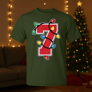Camiseta Six Seven Meme Christmas Lights Holiday College - Product Image 3