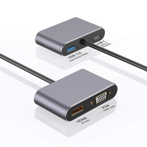<span class=keywords><strong>Adaptador</strong></span> 4 en 1 <span class=keywords><strong>USB</strong></span> <span class=keywords><strong>C</strong></span> a <span class=keywords><strong>HDMI</strong></span> Tipo <span class=keywords><strong>C</strong></span> a <span class=keywords><strong>HDMI</strong></span> 4K, Convertidor de Audio y Video VGA USB3.0, Cargador Rápido PD de 87W para Macbook Pro, <span class=keywords><strong>Samsung</strong></span>, Huawei - Product Image 3