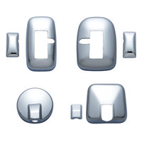 Coque extérieure de rétroviseur chromée durable, kit de 4 pièces, garniture extérieure pour camion Isuzu Forward 2007