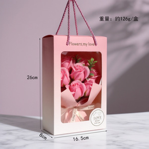 Confezione <span class=keywords><strong>Regalo</strong></span> con 7 Rose di Sapone, Souvenir Artigianale per <span class=keywords><strong>San</strong></span> <span class=keywords><strong>Valentino</strong></span>, Festa della <span class=keywords><strong>Donna</strong></span> e Altre Festività - Product Image 4