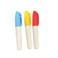 Marqueurs permanents à pointe fine 3 couleurs avec logo personnalisé, mini-stylos à prise confortable, pour tableau blanc de bureau, effaçables à sec avec clip de fixation