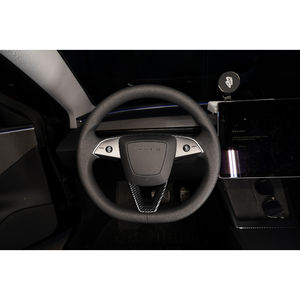 Nueva Cubierta Decorativa para Volante de Coche, Adhesivo para Tesla Model 3/Y 2024-2025, Componente de Fibra de Carbono ABS, Accesorios Interiores - Product Image 2