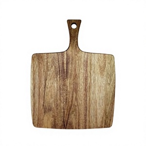 Planche à découper rectangulaire en bois d'acacia massif, durable, avec poignée, fixation murale, gain de place, résistante à l'eau, compatible lave-vaisselle, pour la cuisine - Product Image 5
